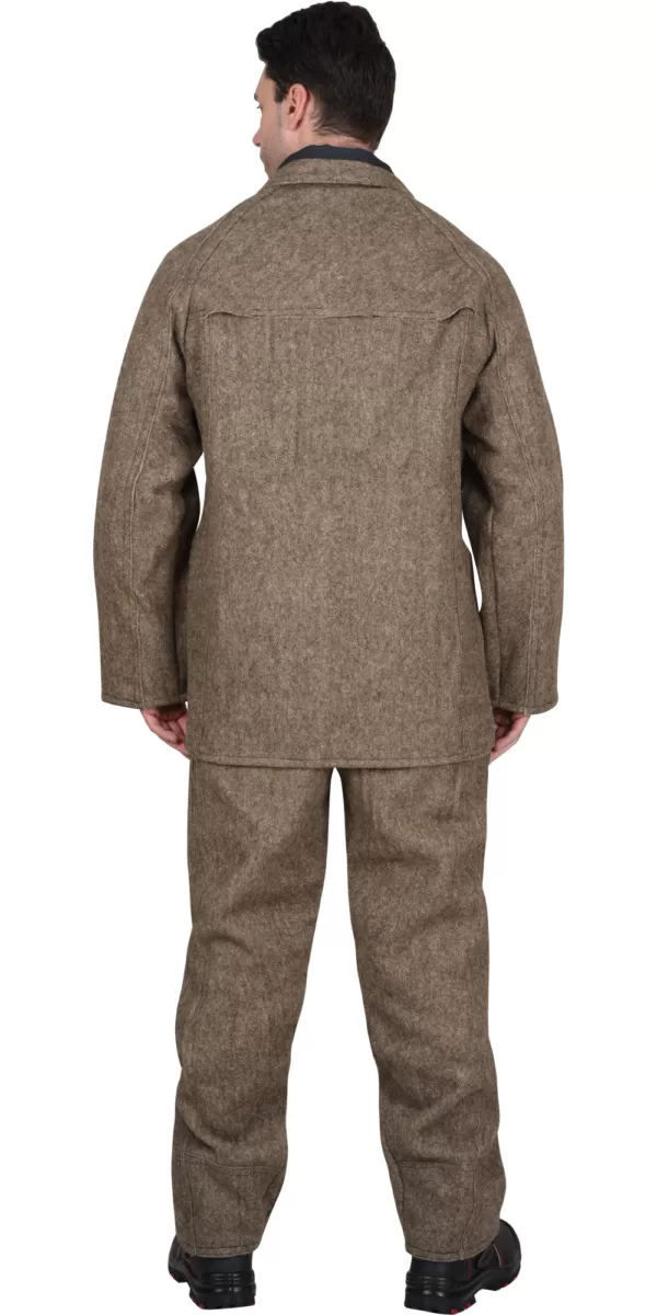 Костюм огнестойкий суконный: куртка, брюки серый 00744
