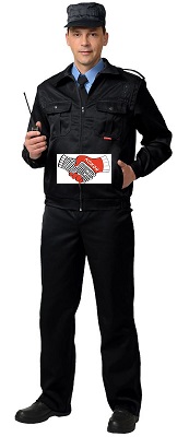 Костюм “СИРИУС-Альфа” куртка, брюки (тк.смесовая) черный Кос02543