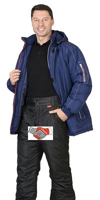 Куртка зимняя, мужская, цв. т-синий 02933