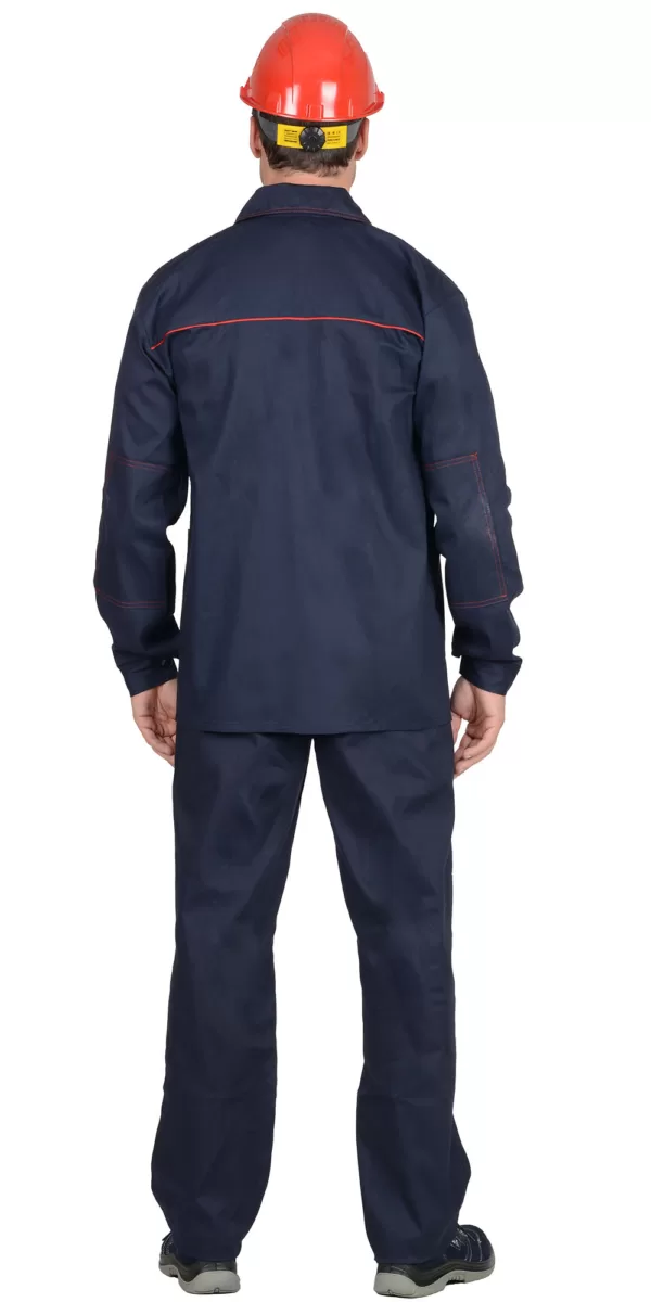 Костюм куртка, брюки синий с красным кантом 03755