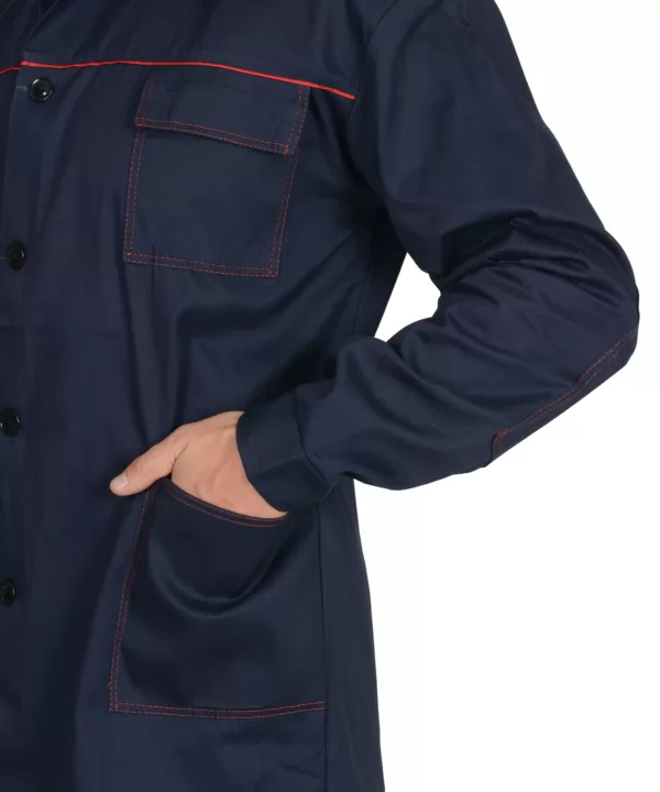 Костюм куртка, брюки синий с красным кантом 03755