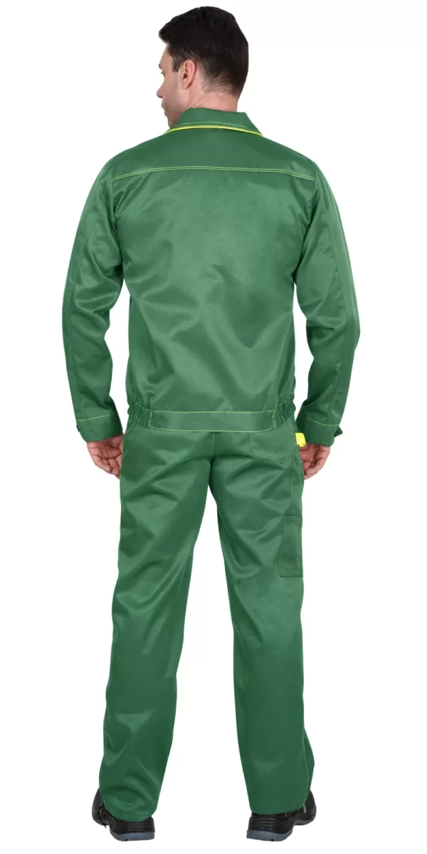 Костюм куртка с полукомбинезоном зеленый с желтым 112560