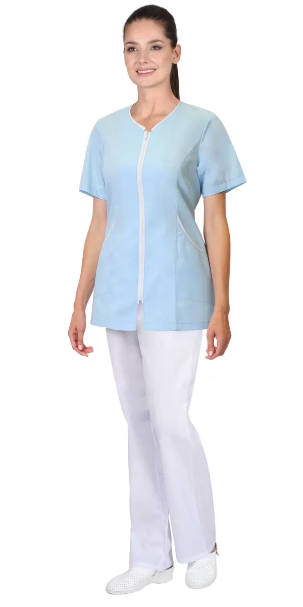 Блуза женская голубая (размеры 40-62) 118861