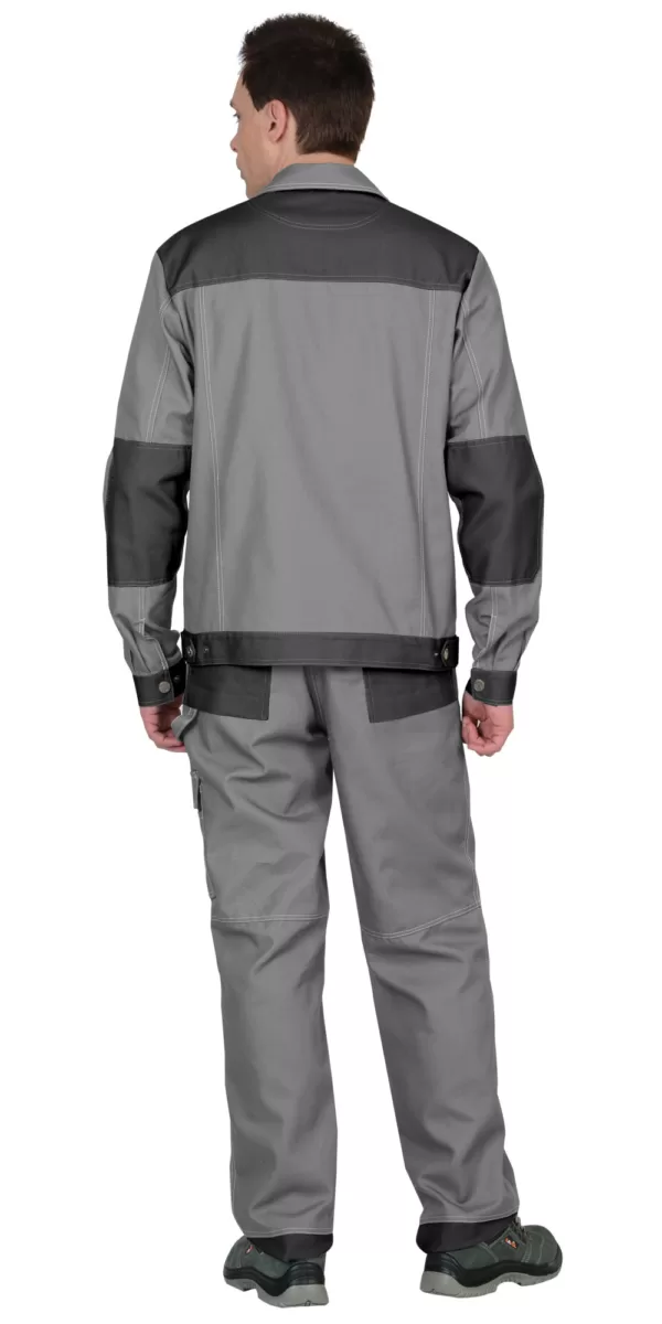 Костюм куртка, брюки средне-серый с темно-серым пл. 275 г/кв.м 123972