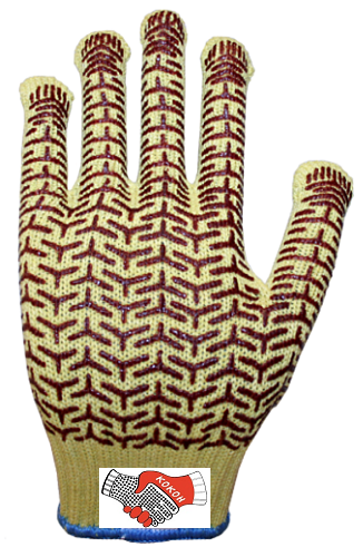 Рабочие перчатки трикотажные с ПВХ рисунком «Трактор экстра» класс вязки 7 ПЕР1311-2