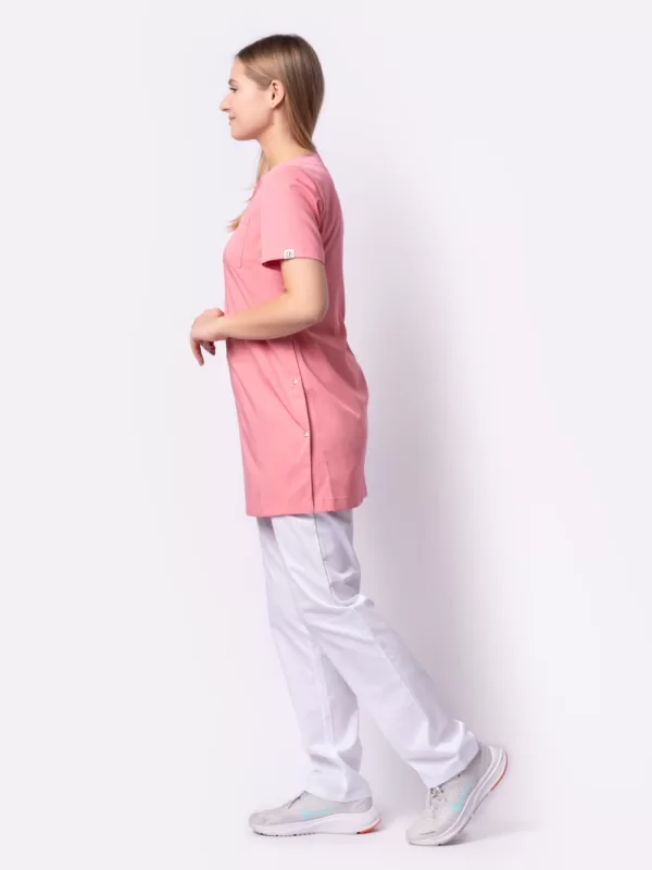 Блуза медицинская женская «Лонга», пыльная роза NEW