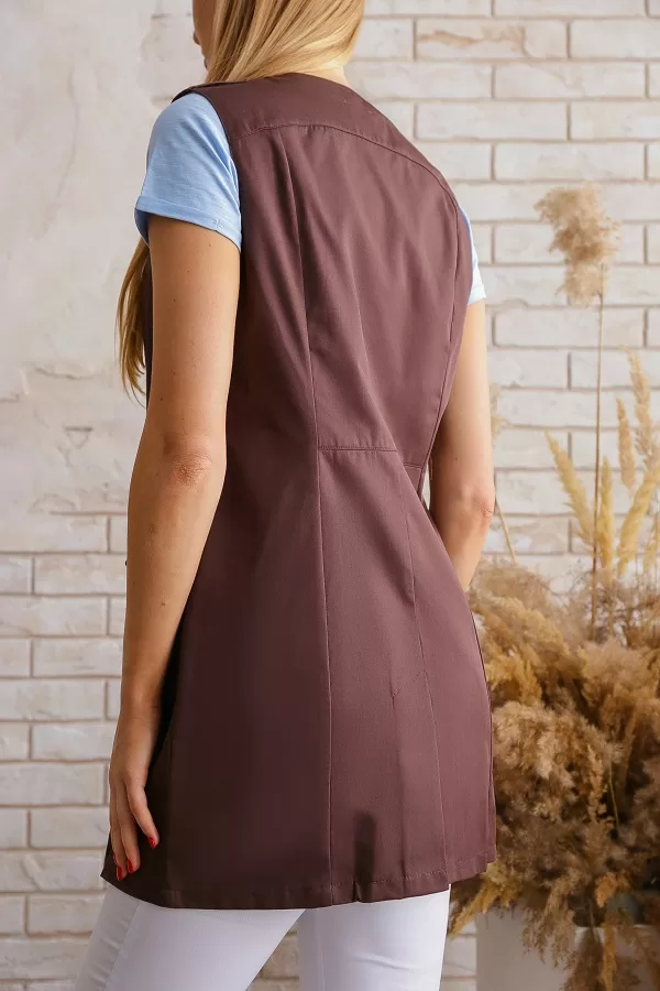 Блуза медицинская женская «Локон», шоколад NEW