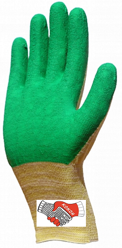 Перчатки обливные со вспененным латексом “Олива” (РОССИЯ) 10 класс ПЕНКА 01 (ПЕР3344-4)