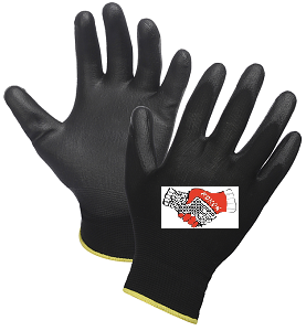 Перчатки “Пульс” с полиуретановым покрытием черные Ампаро 496571Ч Размер (7,8,9,10)