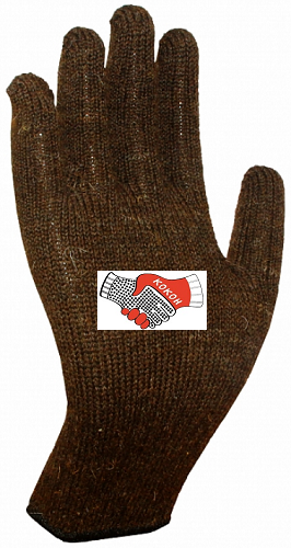 Рабочие перчатки трикотажные Эльбрус полушерстяные с верблюжьей шерстью ПЕР5800-1
