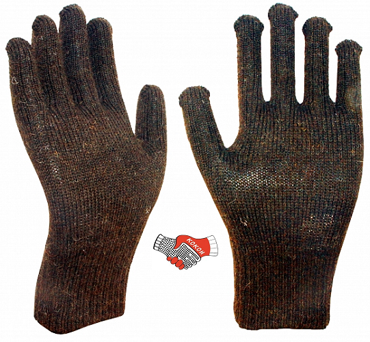Рабочие перчатки трикотажные Эльбрус комфорт полушерстяные с верблюжьей шерстью (двойной манжет) ПЕР5820-1