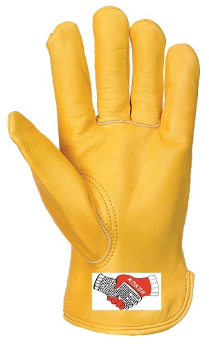 Перчатки рабочие кожаные желтые PK2308