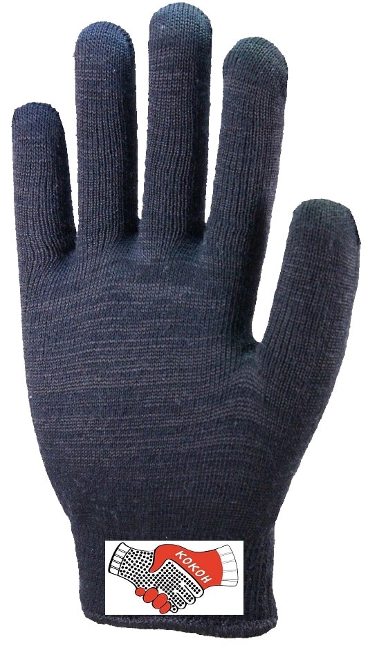 Рабочие утепленные полушерстяные перчатки двойные 10 класс ПЕР1012