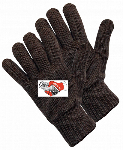 Рабочие перчатки двойные трикотажные полушерстяные ПЕР1900-1
