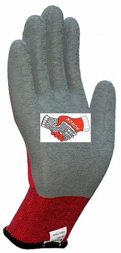 Перчатка трикотажная красная Зефир ультра со вспененным латексом ЗЕФУ 01 (ПЕР3254-4)