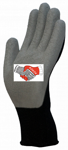 Перчатка трикотажная черная Зефир ультра со вспененным латексом ЗЕФУ 01 (ПЕР3254-6)