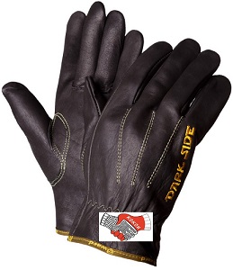 Улучшенные анатомические черные кожаные перчатки Gward Force Dark Side XY276