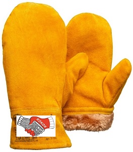 Цельноспилковые утепленные оранжевые рукавицы Gward Forester Zima XY042