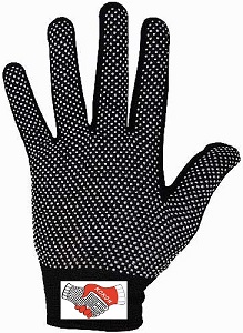 Перчатки трикотажные нейлоновые с ПВХ 13 класс (микроточка, цвет черный) ПЕР МИКРОТОЧКА