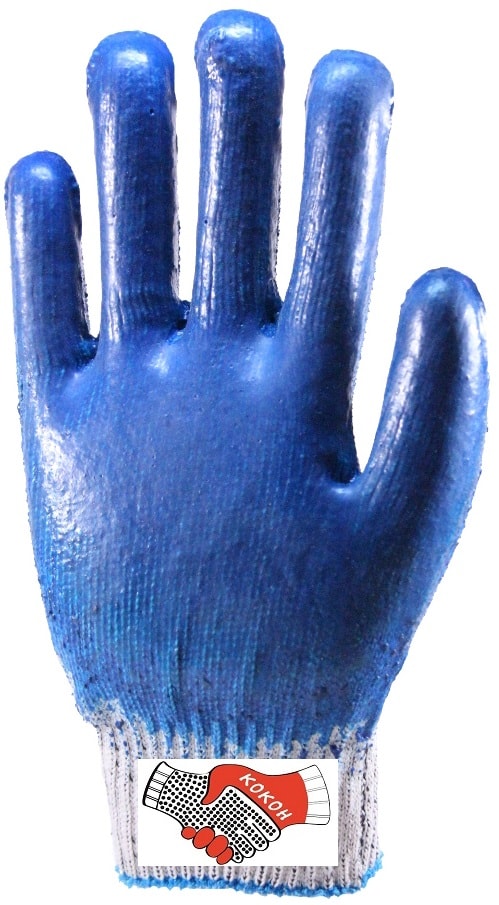 Перчатки рабочие обливные нитриловые утепленные “Нитрилаг 04”, 13 класс, двойные