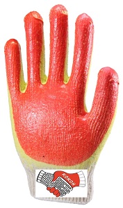 Рабочие перчатки ХБ с двойным латексным покрытием Люкс Хит продаж ПЕР1013Л (в инд. упаковке) в упаковке 100 пар