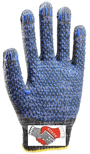 Рабочие перчатки с ПВХ “Березка Стандарт” Графит ПЕР1019