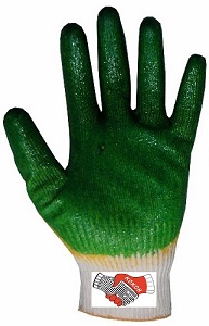 Обливные рабочие перчатки ХБ с двойным латексным покрытием 13 класс Люкс ПЕР1313Л (в инд. упаковке)