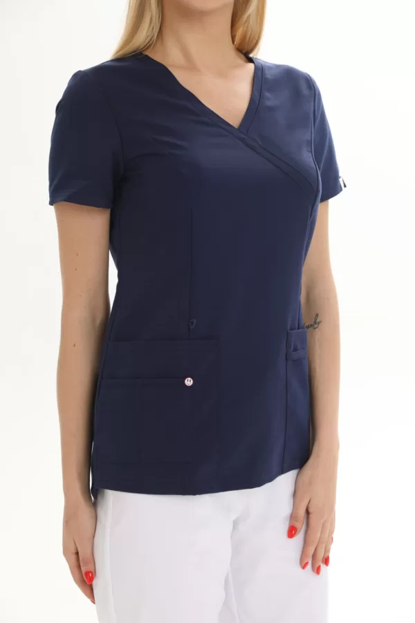 Блуза медицинская женская «Терра»,  тёмно-синий